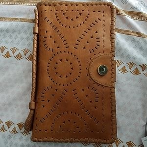 Cleobella Mexicana soft clutch in Tan